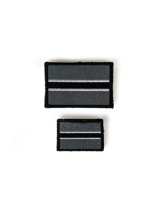 Botswana Flag 40x60 mm with Velcro Gray Scale