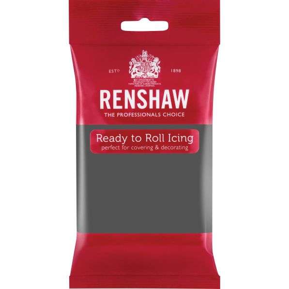 Renshaw Ready To Roll Icing Fondant Cake Regalice Sugarpaste 250g GREY