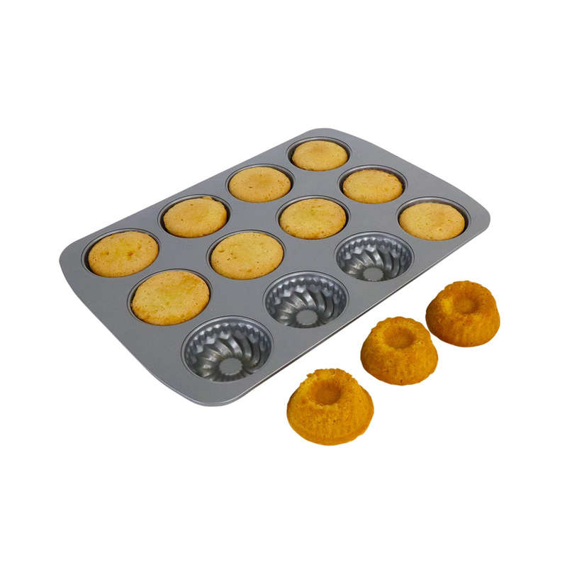 PME NON STICK - 12 CUP MINI FANCY RING PAN (37.3 X 26.1MM / 14.7 X 10.3")
