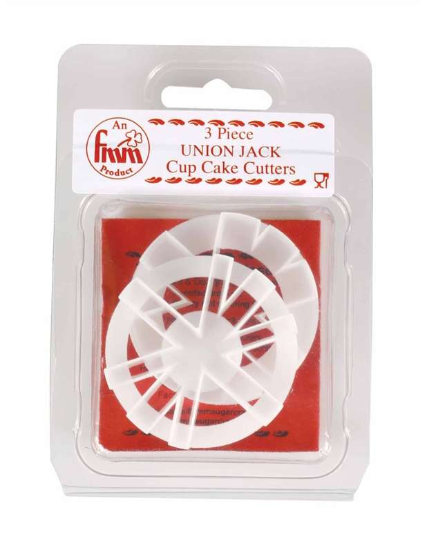 FMM Cutter 3 pc Union Jack Cup Cake Fondant Decoration Cutting Stencil Tool