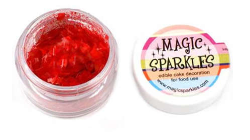 Magic Sparkles Red EDIBLE Cake Cupcake Decorating Glitter Fun Party Celebration