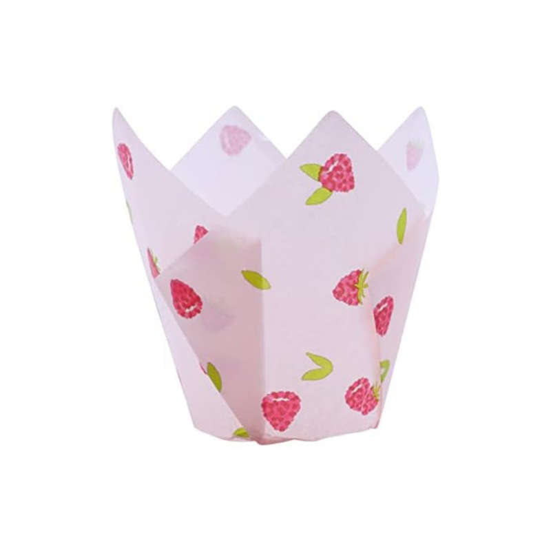 PME Tulip Muffin Cupcake Wrappers Rasberry PK/24