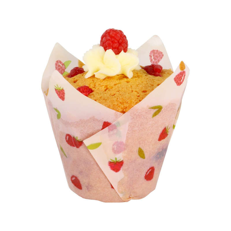 PME Tulip Muffin Cupcake Wrappers Rasberry PK/24