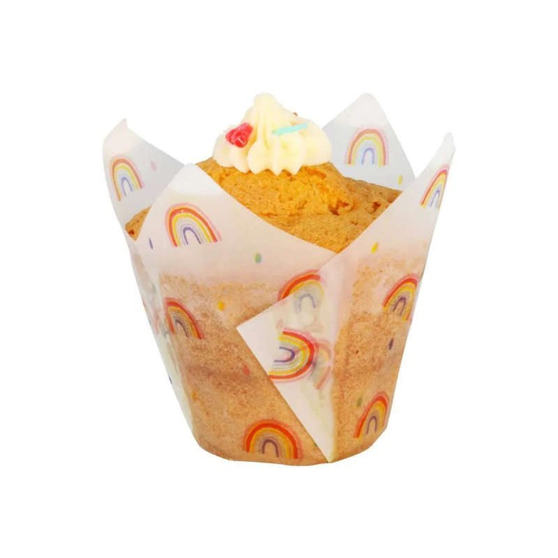 PME Tulip Muffin Cupcake Wrappers Rainbows PK/24
