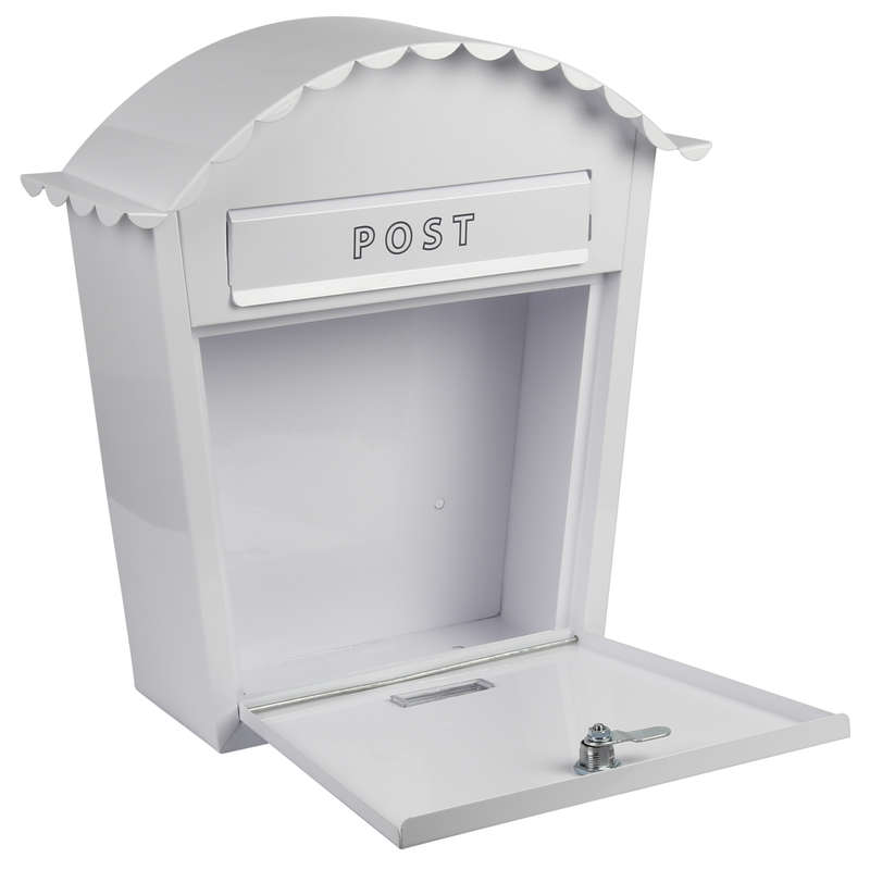 EMtronics Wall Mountable Post Box, Stainless Steel, Weather Resistant - White