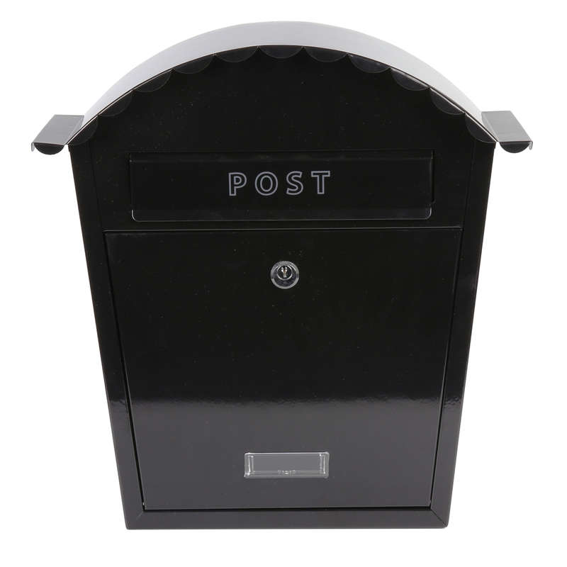 EMtronics Wall Mountable Post Box, Stainless Steel, Weather Resistant - Black