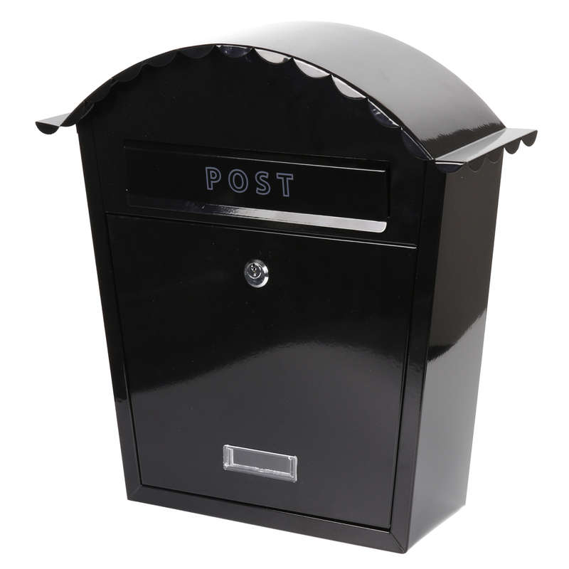 EMtronics Wall Mountable Post Box, Stainless Steel, Weather Resistant - Black