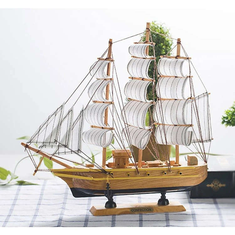 Decorative Wooden Yacht Ornaments for Home Decor and Office Decoration  Nautical Accent BF