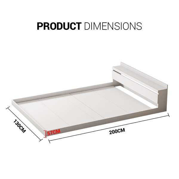 Simple bedstead J-BD-001 1.37 white