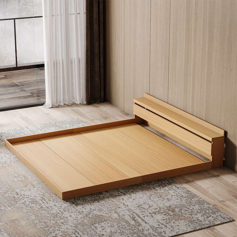 Simple bedstead J-BD-002 1.37 wood 130*57*20cm