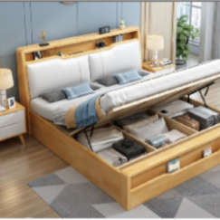 Modern Nordic 1.5m Bed BK-H1.5S with Double Frame Cabinet Bed Bedroom Furniture