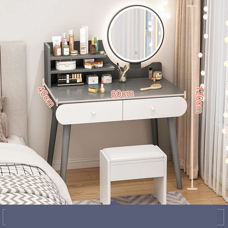 dressing table with LED mirror and small chair XU060235