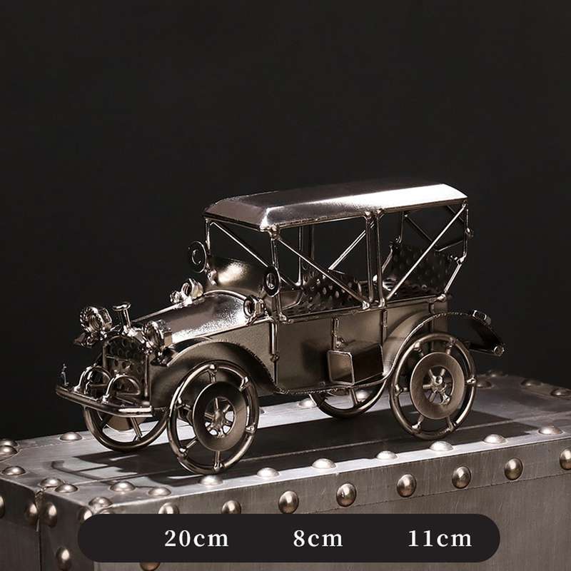 Retro Metal Car Steampunk Style Silver D309-1 BF