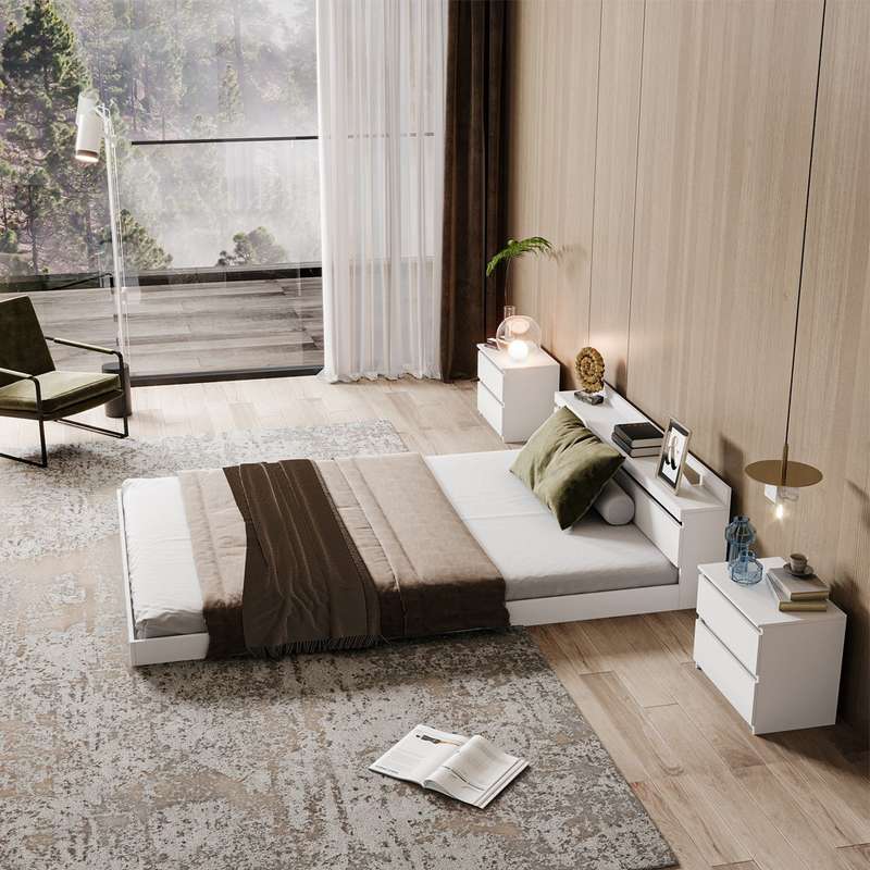 Simple bedstead J-BD-001 1.37 white