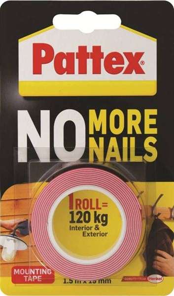 ADHESIVE NO MORE NAILS TAPE 120KG PATTEX