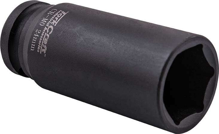 TORK CRAFT 24MM 1/2' DRIVE 6PTDEEP  IMPACT SOCKET