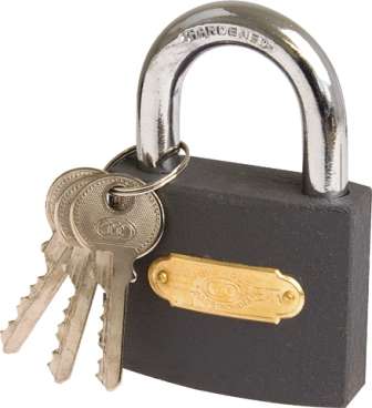 PADLOCK TRI CIRCLE IRON NO365 50MM CASE/60  W