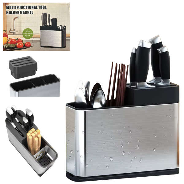 Multifunctional cutlery holder