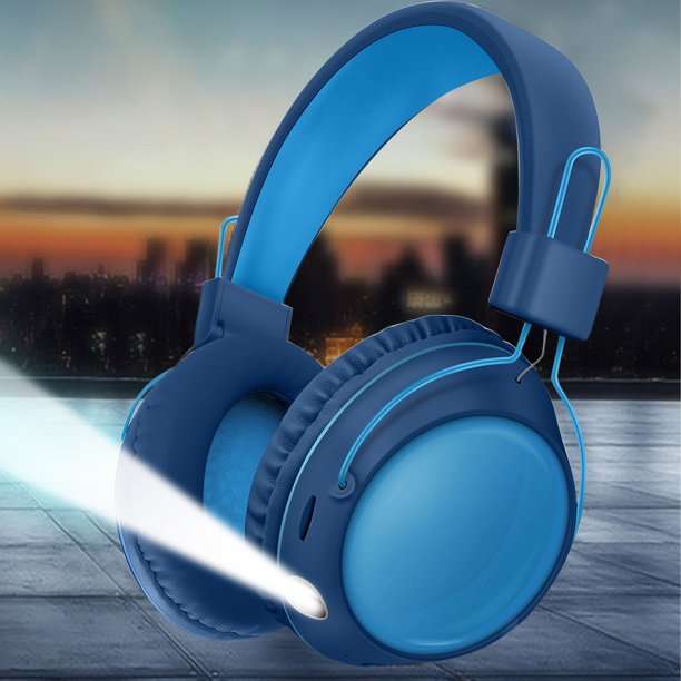 AKZ B60 Bluetooth 5.3 Foldup Headset FM Radio Micro SD Card Slot Comfort Fit + Built in LED