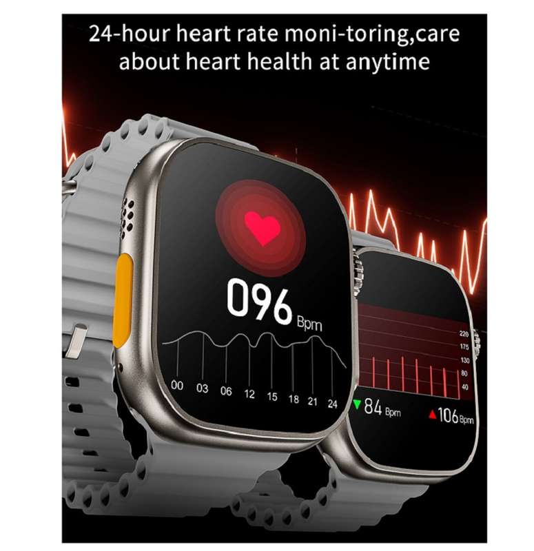 H8 Watch 8 Ultra Smart Watch + Bluetooth Headset + Dual Strap