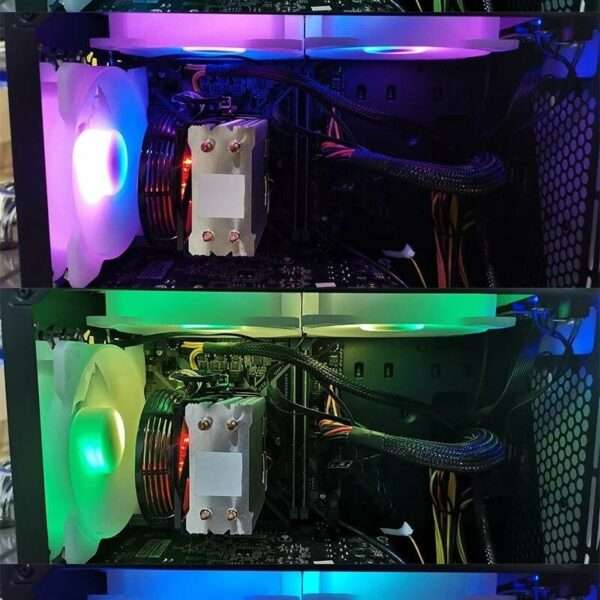 XF0243 3pin 4pin Silent RGB LED Cooling Fan for Computer Case