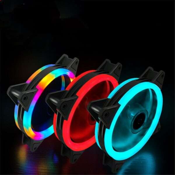 XF0244 Silent LED Cooling Fan for Computer Case 11 Blades