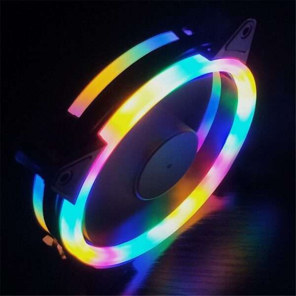 XF0244 Silent LED Cooling Fan for Computer Case 11 Blades