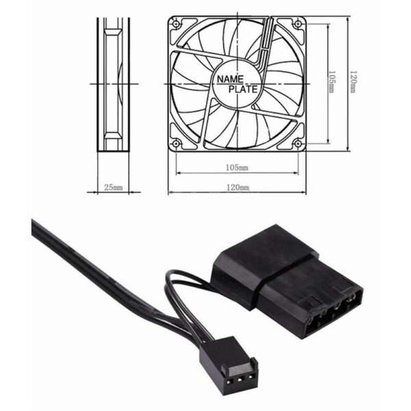 XF0244 Silent LED Cooling Fan for Computer Case 11 Blades