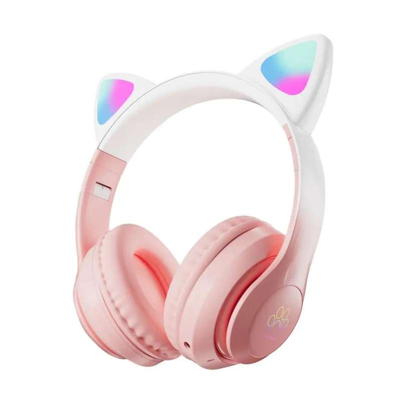STN-28PRO Colourful Light Cat Ear Bluetooth 5.0 Headphone