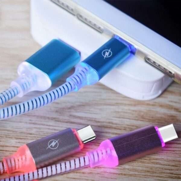 Candy Color LED Lighting Type C Charging Cable