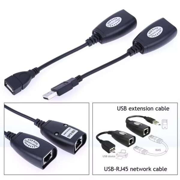 SE-L37 USB 2.0 Extension Extender Adapter M & F to RJ45 Lan Network Ethernet Repeater