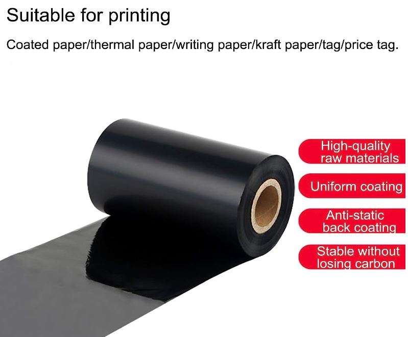 Mixed Base Coated Paper Barcode Ribbon for XP-TT426B