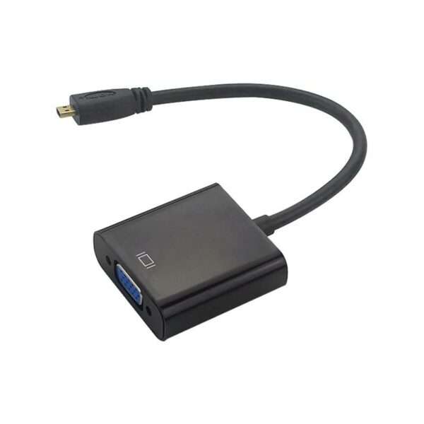 Micro HDMI To VGA Adapter Cable 1080P Video Converter With Jack USB Power Cable