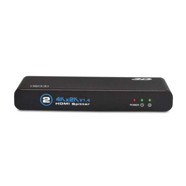 2 Port HD Splitter 1 in 2 Out Amplifier Support 4K x 2K Ultra HD and 3D Full HD 1080P