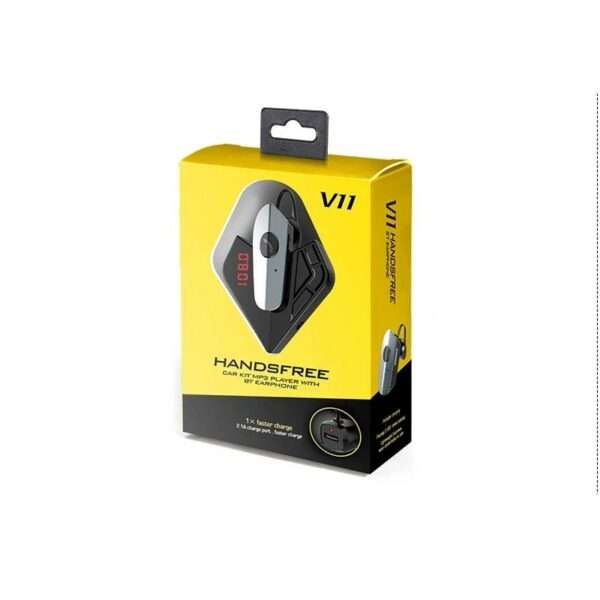 V11 Bluetooth Handsfree Earphone with Car Charger and Car MP3 Player