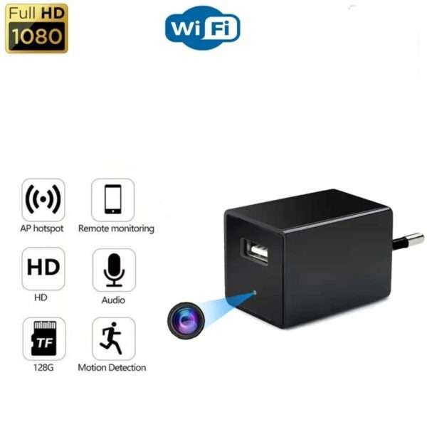 Spy USB Charger Camera Power Adapter With Micro SD Card Slot