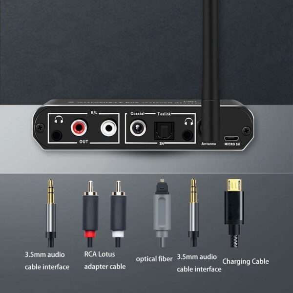 D09 Wireless DAC Audio Digital To Analog Audio Converter With Bluetooth 5.0 Receiver Transmitter