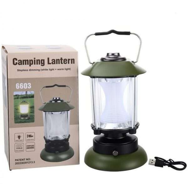 Portable Retro LED Rotary Switch Camping Lantern