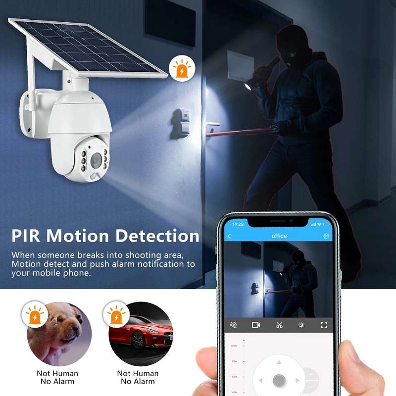 SE-S10 PTZ Solar Powered Waterproof Surveillance Wifi Camera Ubox App