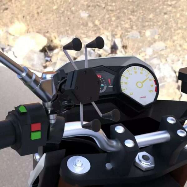 SE014 Universal X Grip Hex Waterproof Bracket Motorcycle Motorbike Phone Holder