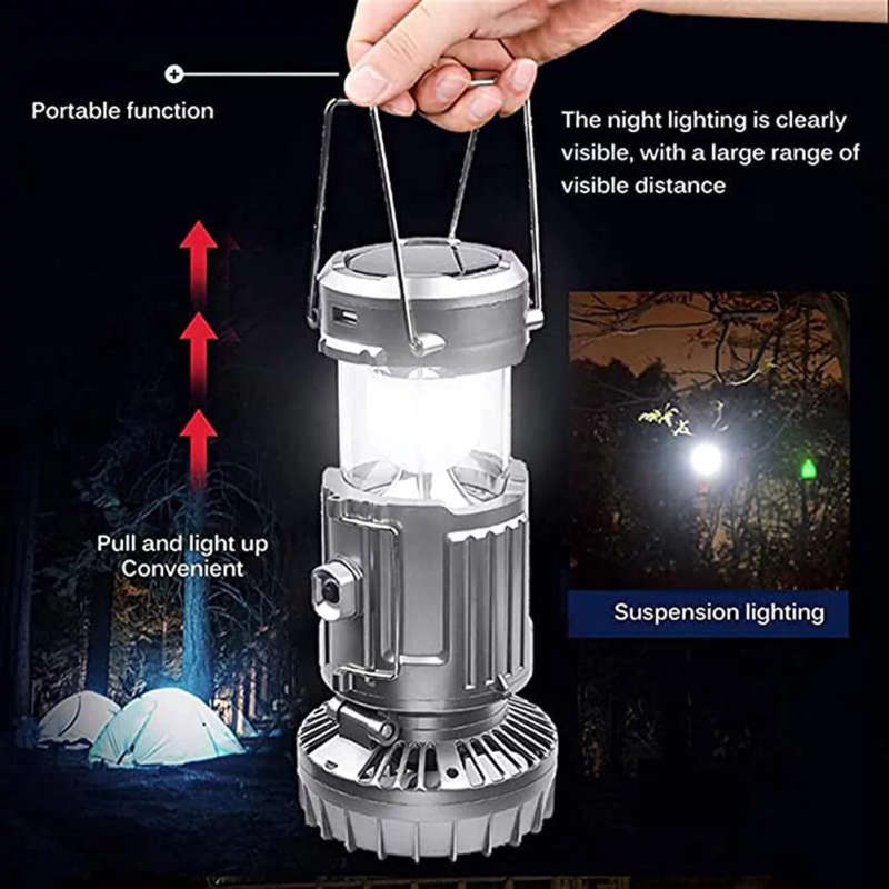 Aerbes AB-TY45 Rechargeable Solar Powered Camping Light With Fan