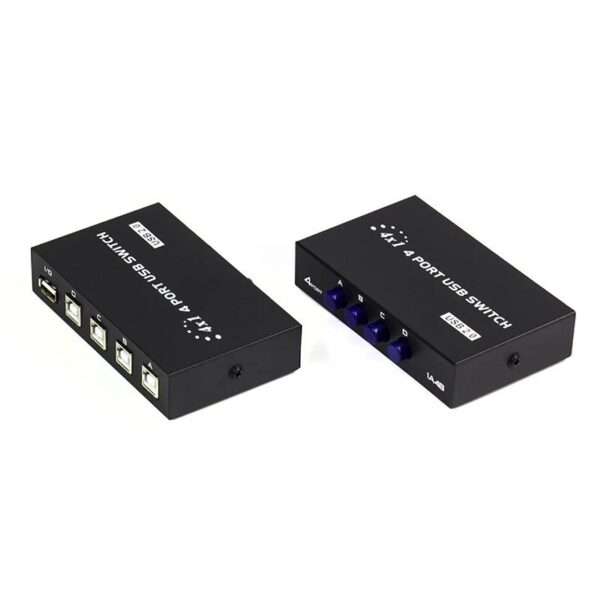 1A4B 4 Ports USB 2.0 Sharing Switch Adapter Box For PC Scanner