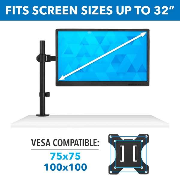 Z011 15-30 Long Arm Table Clamp Monitor Stand