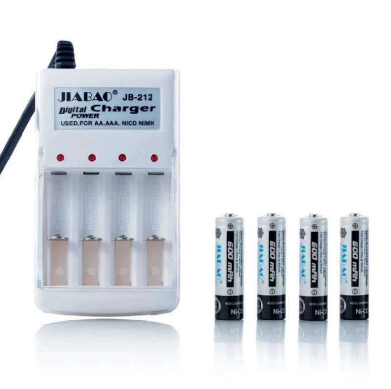 Jiabao JB-212 Battery Charger For AA/AAA Batteries With 4 AAA Batteries