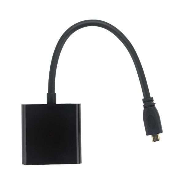 Micro HDMI To VGA Adapter Cable 1080P Video Converter With Jack USB Power Cable