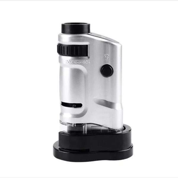 MG10081-8 Magnifier Pocket Microscope Monocular Zoom HD Tickets LED Lighted Handheld