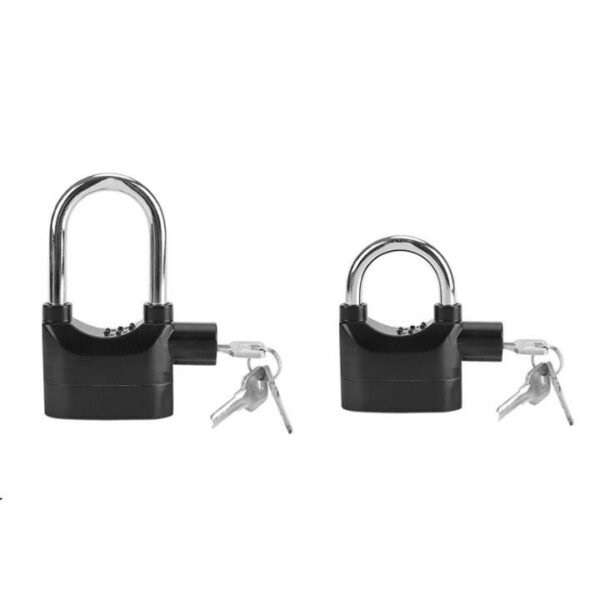 Black Waterproof Siren Alarm Padlock for Motorcycle Bike Bicycle Perfect Security with 110dB