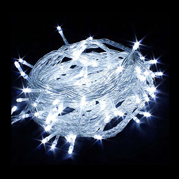 SE ZYF-D78 10M White LED Inter-Connecting Clear Cable Fairy Light