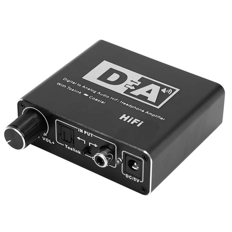 Digital To Analog Audio HiFi Converter With Toslink ToCoaxial