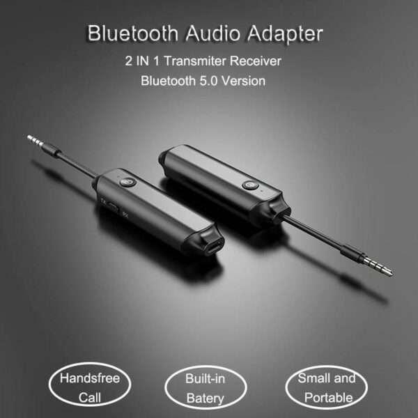 X1 Wireless Bluetooth 5.0 3.5mm Receiver Music Audio Transmitter for PC TV Car AUX Adapter
